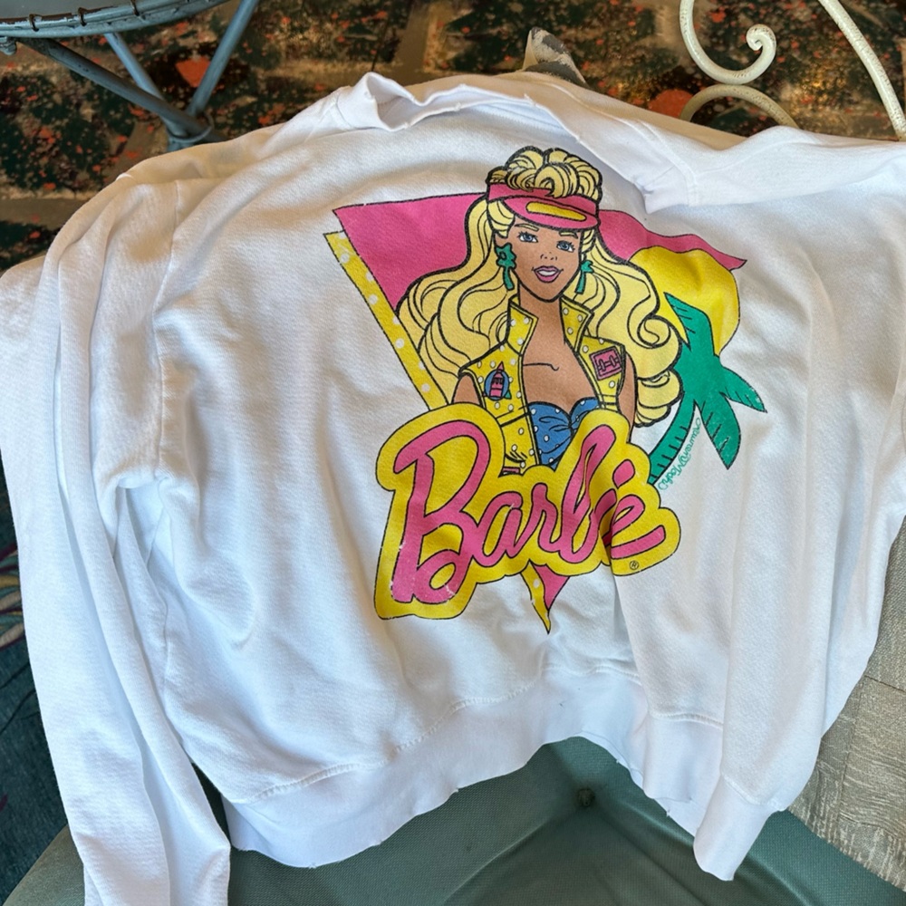 Superhero Barbie slightly cropped long-sleeved top!